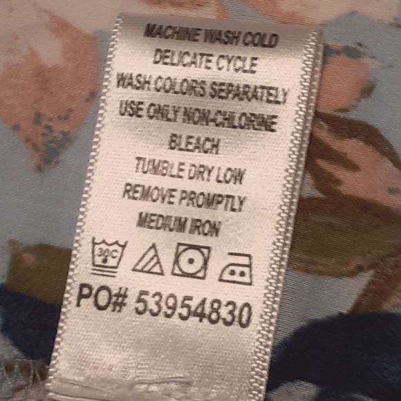 Roaman's women's Plus size 24 floral tunic Top Light Blue - Picture 7 of 9